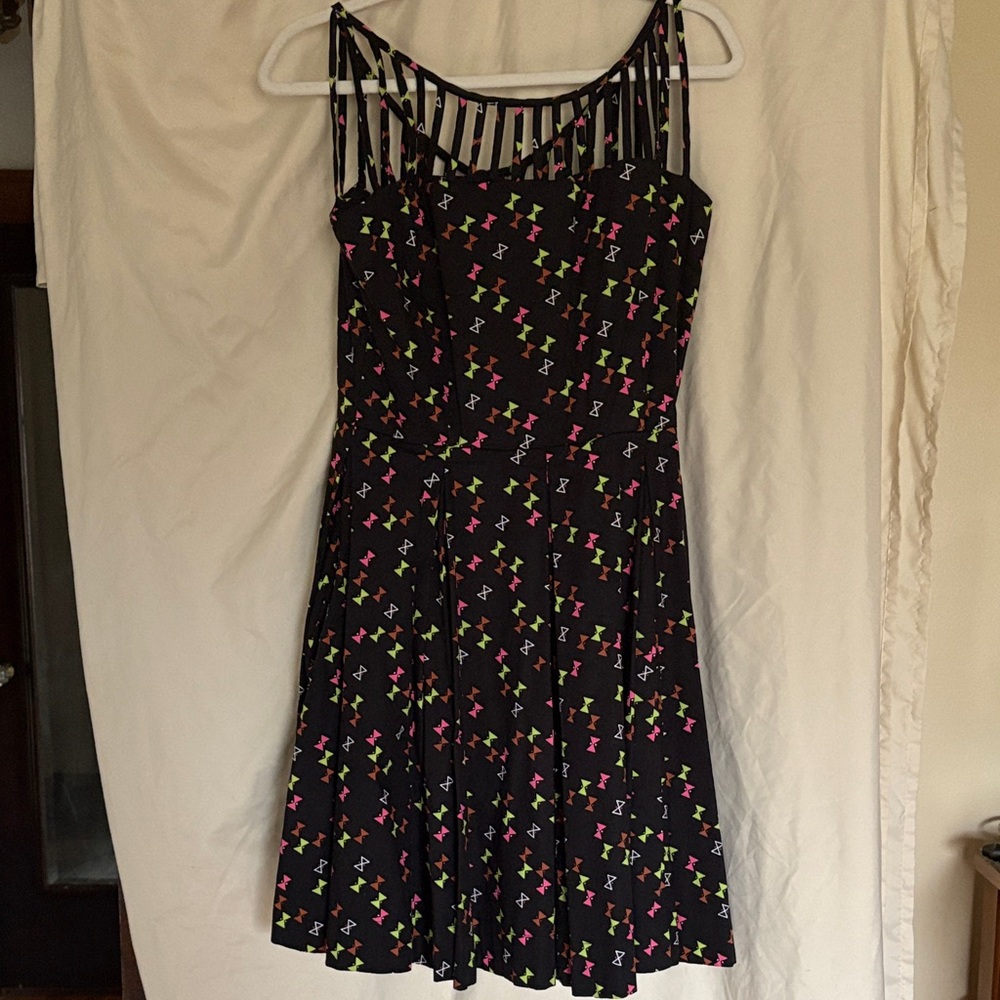 Trashy Diva Black Mini Dress with Cage Straps